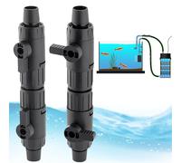 Aicharynic - Válvula de control de flujo de agua (2 unidades, 12 mm a 16 mm), color negro