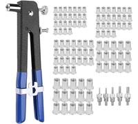 aichilra Remachadora Manual de 110 Piezas, Pistola Remachadora Profesional con M3 M4 M5 M6 M8, Herramienta Remachadora para Automoción, Ferrocarriles, Muebles, Instrumentos