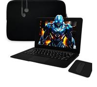 aichiw Mini Ordenador Portátil 10.1 Pulgadas, Ordenador Portátil con CPU 2GB RAM 64GB eMMC, Funda para Portátil, Ratón Inalámbrico, Mini Portátil con Win 10 (Negro-Teclado Inglés)