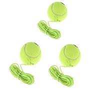 AICHUANG Bola de tenis y cuerda de repuesto para entrenador de tenis, 3 pelotas de tenis con cuerda, ideal para práctica de tenis en interiores y exteriores con una pelota de rebote duradera (3)
