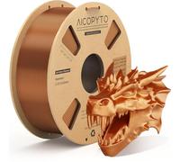 AICOPYTO - Bobina de filamento PLA de seda de cobre de 1,75 mm, compatible con la mayoría de impresoras 3D FDM, sin obstrucciones, brillo, 1 kg, precisión dimensional, probabilidad +/- 0,02 mm