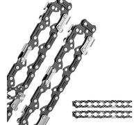 Aicoya Pack de 2 Cadenas de Motosierra 0.325" para Espadas de 45cm 68 Eslabones 1.3mm Cadena de bajo retroceso 050
