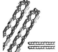 Aicoya Pack de 2 Cadenas de Motosierra 3/8LP para Espadas de 20 cm 33 Eslabones 1.1mm Cadena de bajo retroceso 043