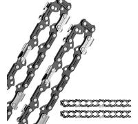 Aicoya Pack de 2 Cadenas de Motosierra 3/8LP para Espadas de 25 cm 40 Eslabones, 1.1mm Cadena de bajo retroceso 043