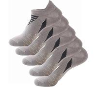 Aicoyiu 5 Pairs Men'S Thick Padded Athletic Ankle Socks Athletic Ankle Sports Socks (Cotton, Gray)