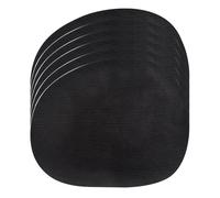 Aida 6 Manteles individuales Raw cuero negro