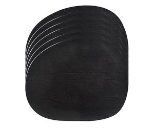 Aida 6 Manteles individuales Raw cuero negro