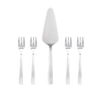 Aida Conjunto para postre Groovy 5 piezas Acero inoxidable