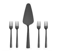 Aida Set de cubiertos para tarta Raw 5 piezas negro