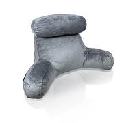 Aidapt Almohada de lectura con reposacabezas extraíble. Cojín de apoyo con reposabrazos, lumbar, espalda, reposo en cama, juegos, 2 bolsillos, funda lavable, asa de transporte, almohada para sentarse,