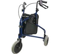 Aidapt Caminante de tres ruedas con bolsa en azul