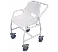 Aidapt Hythe - Silla móvil para ducha (con 4 ruedas), color blanco