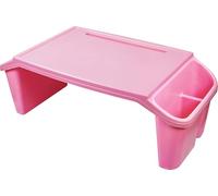Aidapt Mesa de Cama de plástico con Patas y Almacenamiento Lateral. Apilable, portátil, Desayuno en la Cama, Soporte para Laptop, Bandeja, Comer, Leer, Dibujar, Jugar, Bandeja de Ordenador portátil,