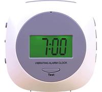 Aidapt Reloj despertador de vibración. Discapacidad auditiva, sordos, trabajadores por turnos, no molestar a la pareja, pantalla LCD, función de repetición, luz trasera incorporada