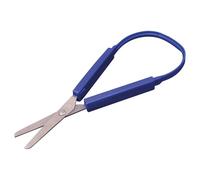 Aidapt Tijeras de bucle de fácil agarre, ideales para usuarios con agarre debilitado y destreza limitada, fácil de sostener, cabeza redondeada, se abre automáticamente cuando se libera presión