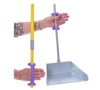 AIDBONES Pack 2 Adaptadores de Agarre Morado (17.5 cm) - Soporte para Objetos Gruesos, Escobas, Secador y Andadores - Silicona de Sujeción para Adultos, Falta de Fuerza y Movilidad Reducida