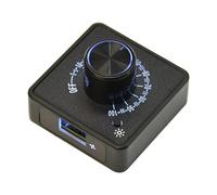 Aideepen Regulador de ventilador PWM de 4 pines, 12 V, fuente de alimentación tipo C 5 V, controlador de velocidad de 4 hilos con retroiluminación (refuerzo interno hacia arriba a 12 V)