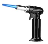 Aideepen - Soplete de gas recargable con cierre de seguridad y llama ajustable, quemador de crème brûlée para cocina, repostería, camping y barbacoa (butano no incluido)