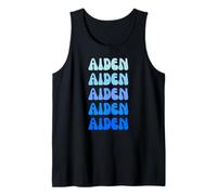 Aiden Retro Name Stack Design Camiseta sin Mangas