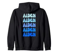 Aiden Retro Name Stack Design Sudadera con Capucha