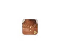 Aidenn Collar con inicial para mujer, chapado en oro, collar de letras A-Z, collar personalizado en capas, delicado colgante de nombre de doble cadena, regalo para mujeres y niñas, One Size, Metal