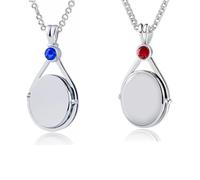 Aidenn H20 Just Add Water Collar H2o Locket con colgante de sirenas, amuleto personalizado para fotos, regalo para mujeres, adolescentes y niñas, Edelstahl