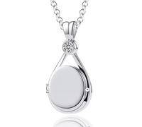 Aidenn H20 Just Add Water Collar H2o Locket con colgante de sirenas, amuleto personalizado para fotos, regalo para mujeres, adolescentes y niñas, Edelstahl