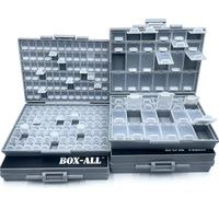 AideTek 2 unidades BOX-ALL-144 y 2 unidades BOX-ALL-48 Compartimentos Vacío Caja SMD SMT Organizador Montaje en Superficie Caja Organizador de Almacenamiento Profundo