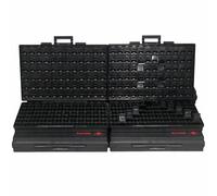 AideTek 4 unidades BOX-ALL-144 Caja organizadora de componentes antiestáticos Compartimentos para SMD Caja organizadora de descarga electrostática