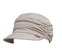 AIDIER Gorra suave para mujer con pliegues Newsboy Cap para mujer gorra de quimioterapia mujer sombrero de globo newsboy gorra quimio turbante para pérdida de cabello mujer boina slouchy bonnet, beige