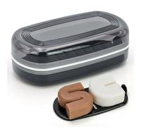 AIDIMMING Estuche de Viaje para Barra de champú con Tapa, Soporte Grande para jabón, contenedor de Barra de champú y acondicionador, jabón de Barra Kitsch, Caja de jabón de Viaje para