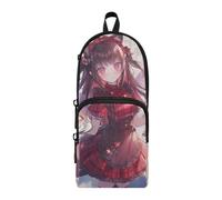 aidingzhi Anime Coffee Maid - Estuche de nailon con 3 compartimentos con cremallera, gran capacidad, estuche para lápices de arte, papelería escolar para escuela secundaria