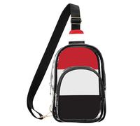 aidingzhi Banderín transparente con la bandera de Rusia de la Federación Nacional de Rusia, azul y rojo para mujer, bolso de mano transparente de PVC impermeable, Bandera de la República de Yemen