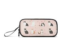 aidingzhi Beauty American Cats - Estuche grande de nailon para lápices de gran capacidad, estuche de papelería para niños universitarios