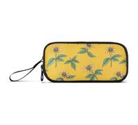 aidingzhi Black - Eyed Susan - Estuche de nailon bicolor para la escuela, gran capacidad, con cremallera, organizador de artículos de papelería para niños de primaria, Negro - Susan Bicolor, 1 size