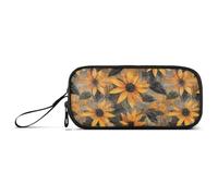 aidingzhi Black - Eyed Susan - Estuche de nailon mezclado para adolescentes y niñas, estuche de gran capacidad, bolsa de papelería para la escuela y adolescentes