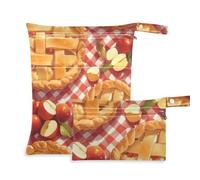 aidingzhi Bolsa húmeda lavable para bebé, paquete de 2 artículos esenciales de viaje para bebé con asas para viajes, yoga (Pie Yummy Cartoon Yelllow)
