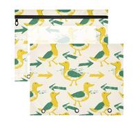 aidingzhi Bolsas para lápices con cremalleras suaves, carpetas de bolsillo para cartas de papel A4, paquete de 2 unidades, suministros para estudiantes, suministros de aula, estilo Oliver Jeffers