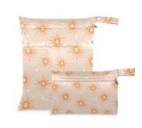 aidingzhi Bolsas reutilizables para playa, paquete de 2 artículos esenciales de viaje para volar con asas para guardería, viajes (Beauty Sunflower Star Blush)