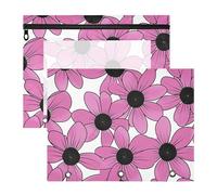 aidingzhi Carpeta para lápices con cremalleras suaves, perforadora de 3 agujeros para papel A4, carta, paquete de 2 unidades, estudiantes, oficina, ojos negros, Susan Simple Line Art Valentinesnes