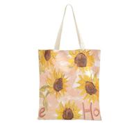 aidingzhi Cool Sunflower Rose Gold_1 bolsa de lona resistente para mujer, para gimnasio, trabajo, compras, 16 x 15 pulgadas, esencial para la escuela