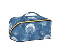 aidingzhi Dandelion Glory Blue - Bolsa de viaje con divisores, capacidad portátil, bolsa de cosméticos de viaje con compartimentos y asa