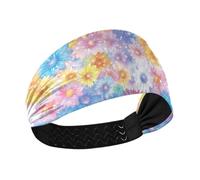 aidingzhi Diademas atléticas para el día de los padres, hermosas flores, absorben la humedad, cabeza elástica para mujer, para fútbol, voleibol, uso diario, uso diario