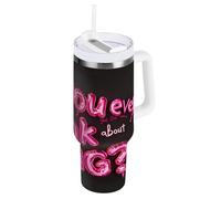 aidingzhi Do You Think About Dying - Vaso de acero inoxidable de 40 onzas con pajilla, resistente a fugas, botella de agua de viaje, boca ancha, taza de café al vacío, regalo para hombre y mujer