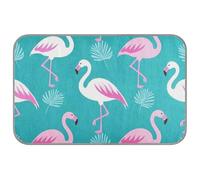 aidingzhi Elegante Animal Flamingo Melocotón Cian Casa del Perro Esterillas Refrigeradoras para Perros para Conejo Esenciales Al Aire Libre 23.6×38.6 cm