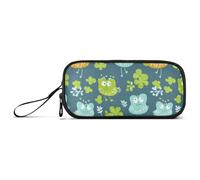 aidingzhi Four-leave Clover - Estuche grande de nailon para niñas, gran capacidad, con cremallera, organizador de papelería para niños de oficina