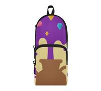aidingzhi Graffiti Art Pot - Estuche de nailon con 3 compartimentos para niños, gran capacidad, con cremallera, de malla, organizador de papelería para escuela preparatoria