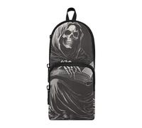 aidingzhi Ilustración vintage dibujada a mano de una parca de nailon con 3 compartimentos, estuche grande multiusos y estético con cremallera, bolsa de papelería para escuela preparatoria