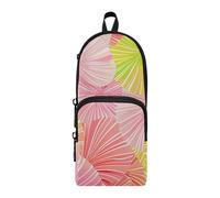 aidingzhi James Style - Estuche de nailon con 3 compartimentos, color rosa y amarillo, de gran capacidad, para artículos de papelería universitaria