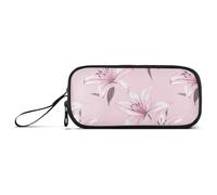 aidingzhi Lily Baby Peach - Estuche de nailon con cremallera de gran capacidad con cremallera, estuche de malla para lápices, papelería escolar para oficina y niños